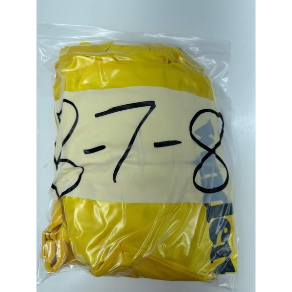 Windless Womens Bomber Jacket Size Large Satin Yellow Wonderbra PR Snap Up VTG - Picture 12 of 12